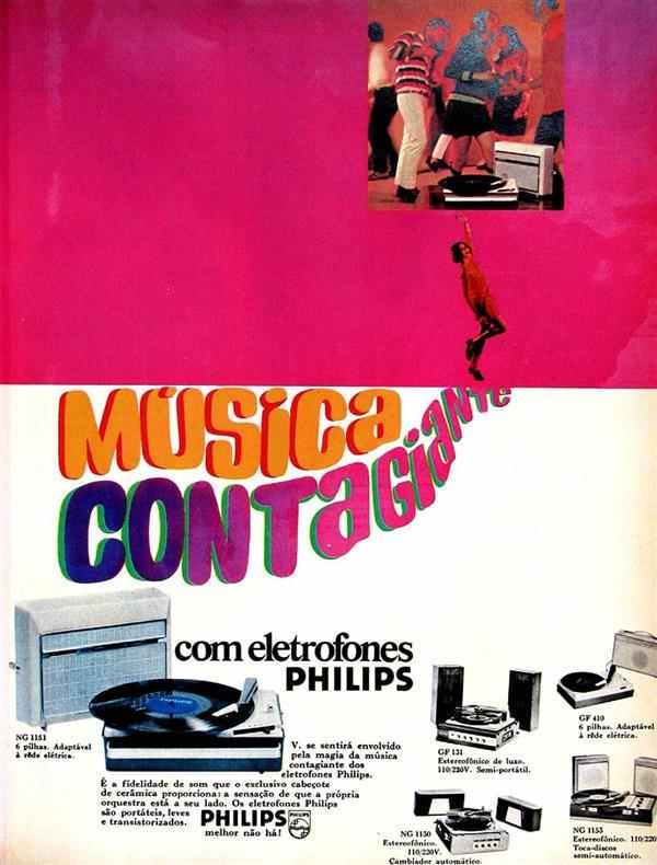 Música contagiante com eletrofones Philips.