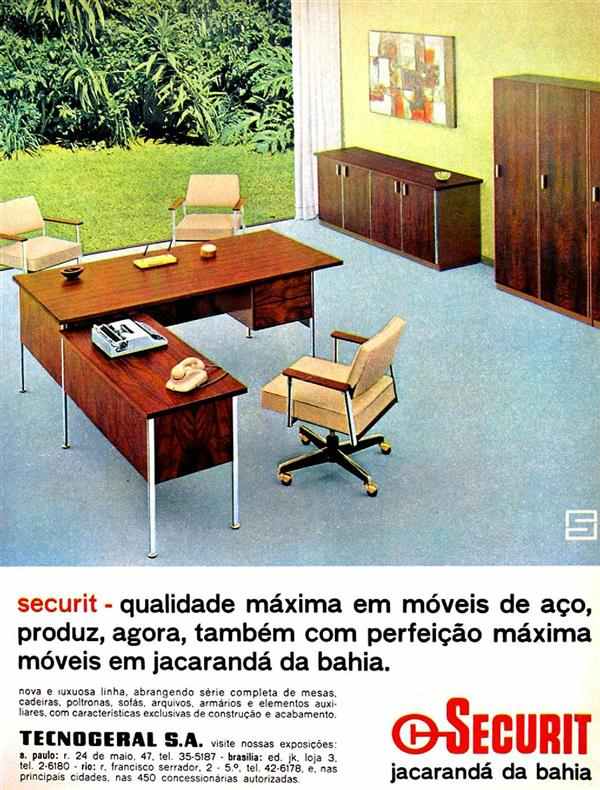Securit - Qualidade máxima em móveis de aço, produz, agora, também com perfeição máxima móveis em jacarandá da bahia.