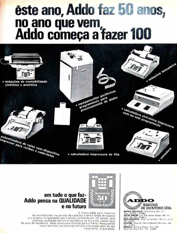 Este ano, Addo faz 50 anos; no ano que vem Addo começa fazer 100.