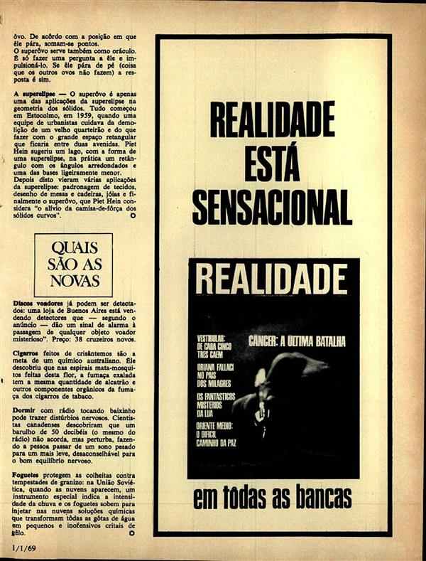 A Realidade está sensacional