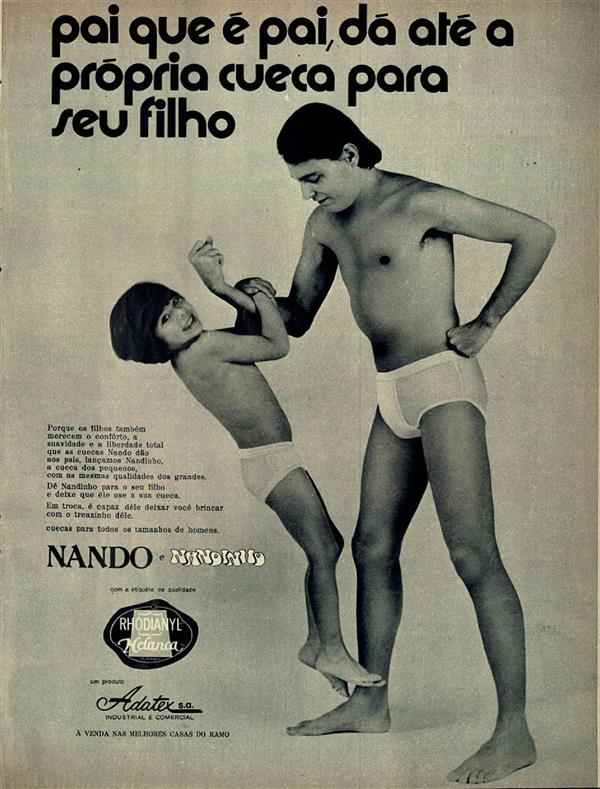 Pai que é pai dá até a própria cueca para o filho.