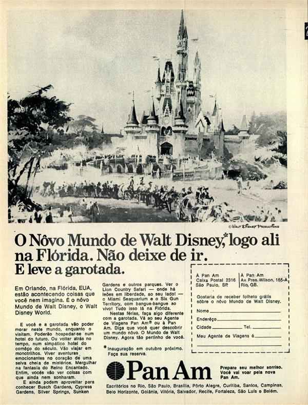 O Novo Mundo de Walt Disney. Logo ali na Flórida. Não deixe de ir. E leve a garotada.