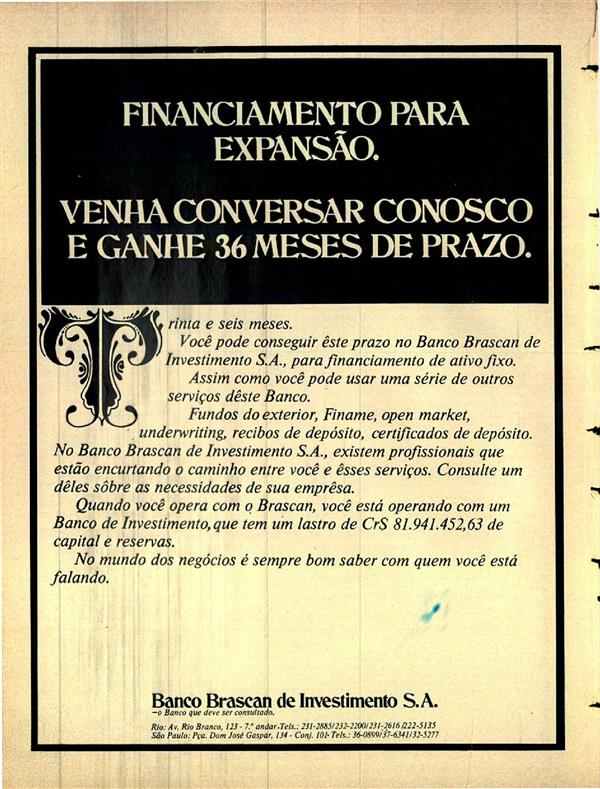 Financiamento para expansão. Venha conversar conosco e ganhe 36 meses de prazo.