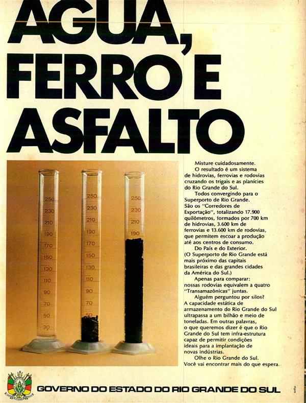 Água, ferro e asfalto.