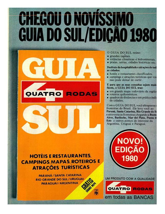 Chegou o novíssimo guia do sul/edição 1980