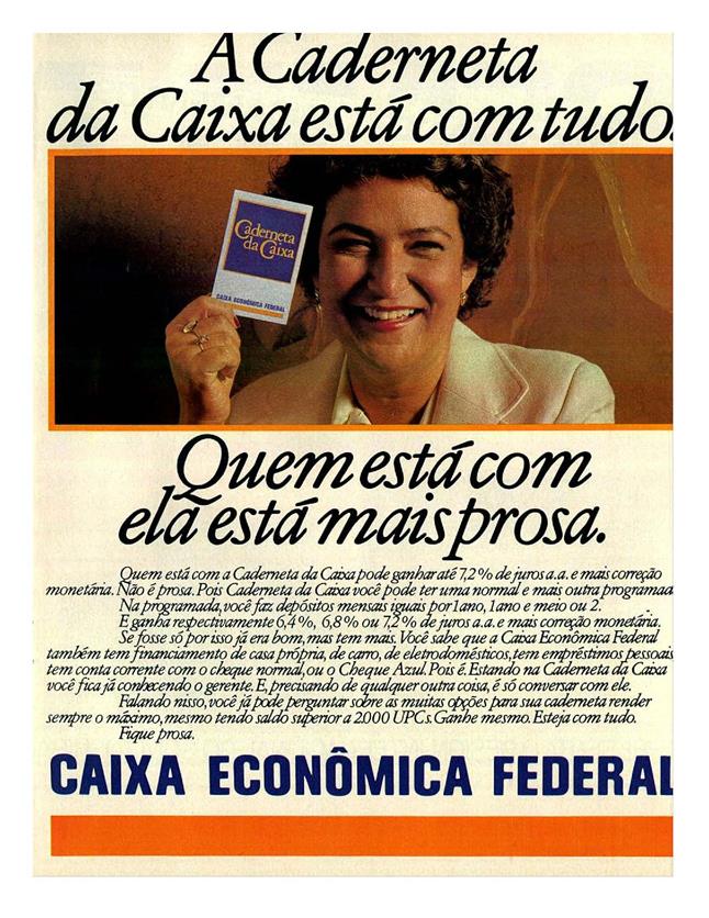 A caderneta da caixa está com tudo.