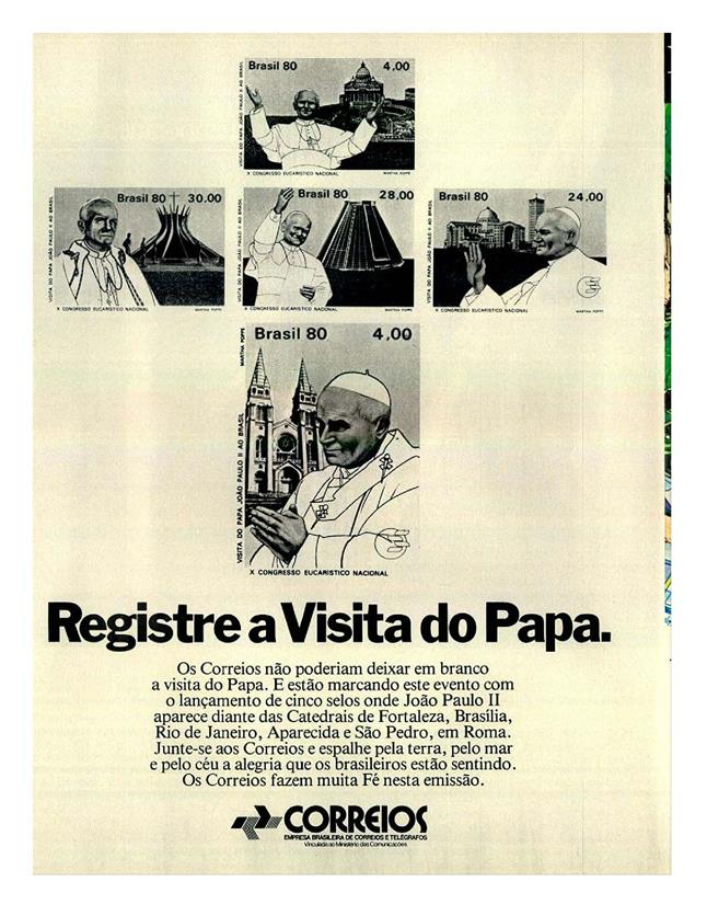 Registre a visita do Papa.
