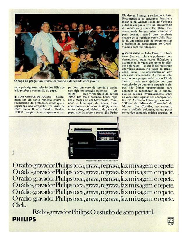 Rádio gravador Philips. O estúdio de som portátil.