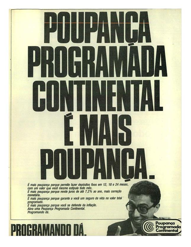 Poupança Programada Continental é mais poupança. Programando dá.