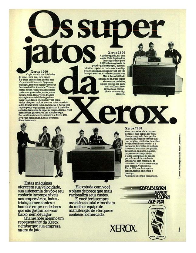 Os super jatos da Xerox