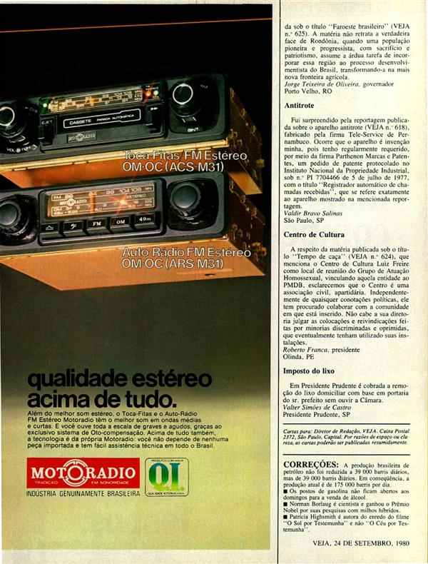Radios e toca-fitas