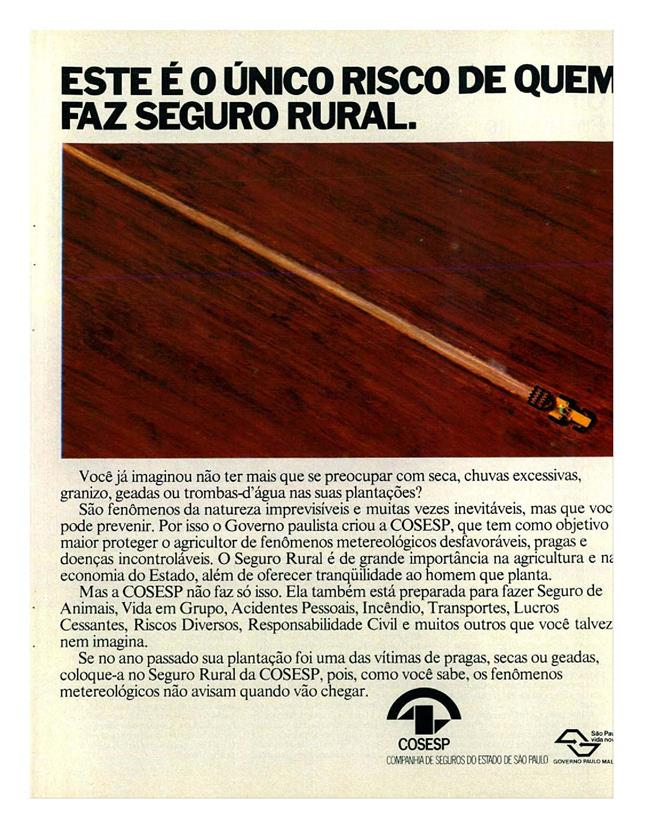 Este é o único risco de quem faz seguro rural.