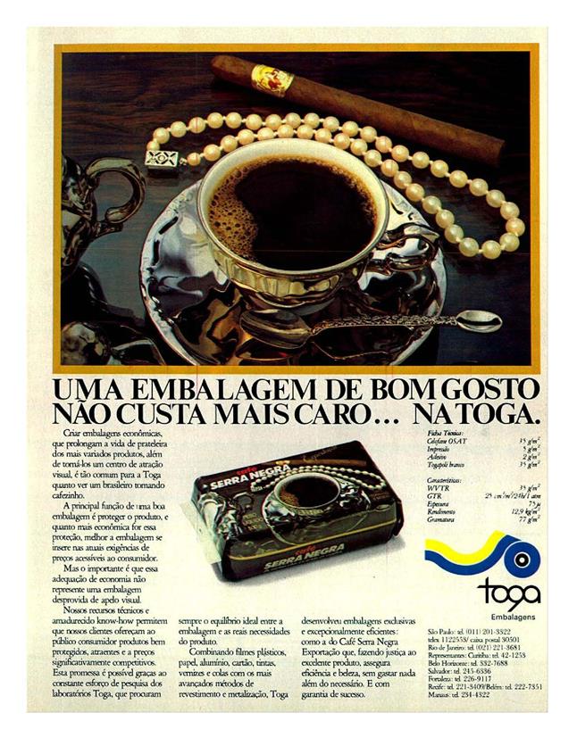 Uma embalagem de bom gosto não custa mais caro... na toga.