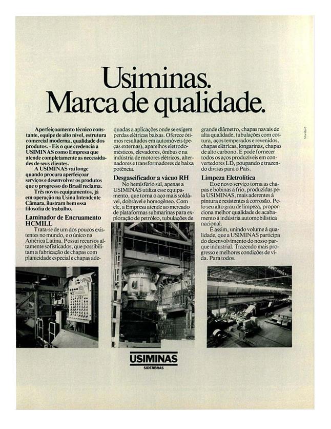 Usiminas. Marca de qualidade.