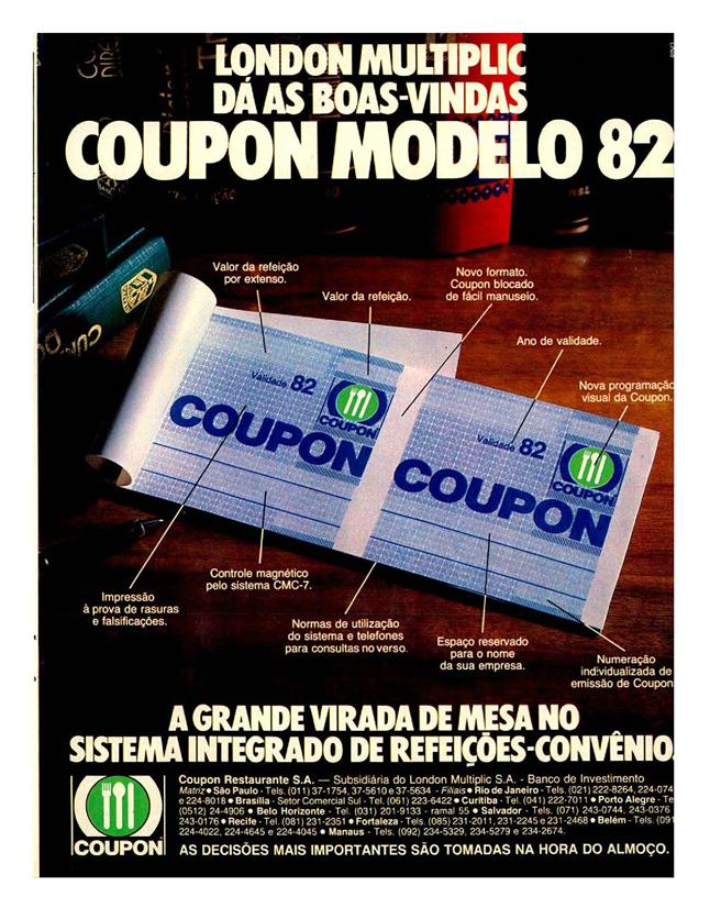 London Multiplic dá as boas vindas Coupon Modelo 82