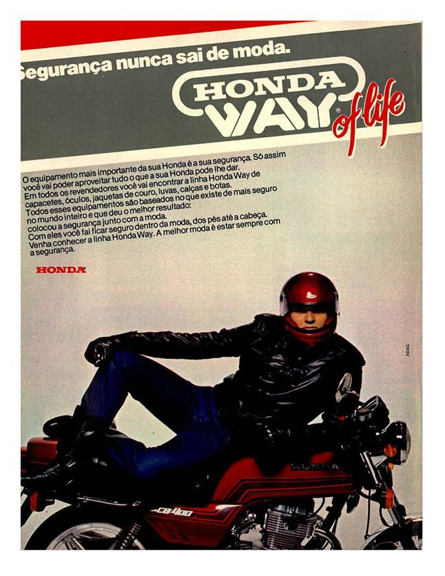 Segurança nunca sai de moda. Honda way of life