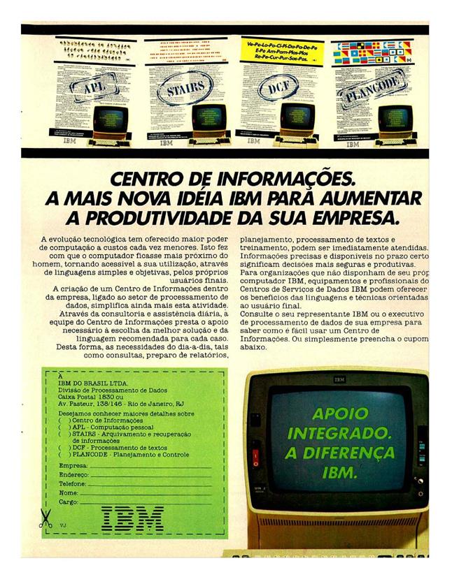 Centro de Informações. A mais nova idéia ibm para aumentar a produtividade da sua empresa.