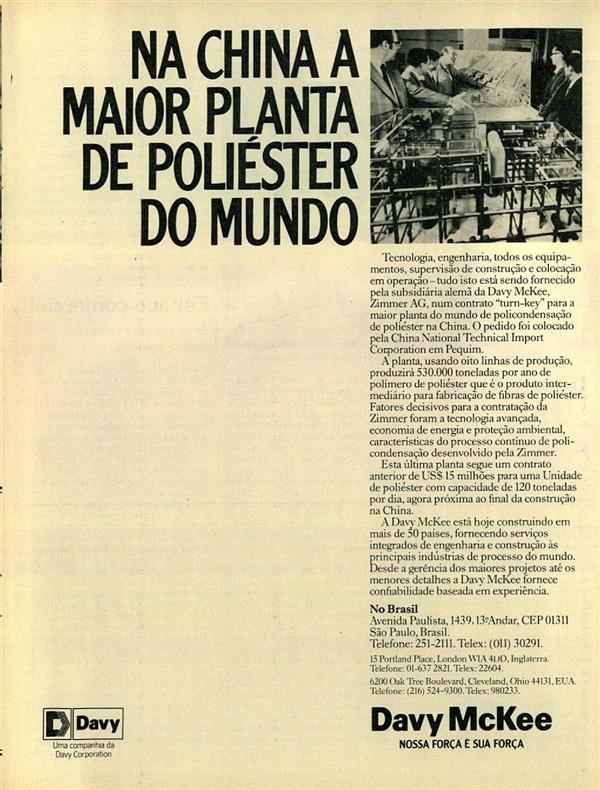 Na China a maior planta de poliéster do mundo