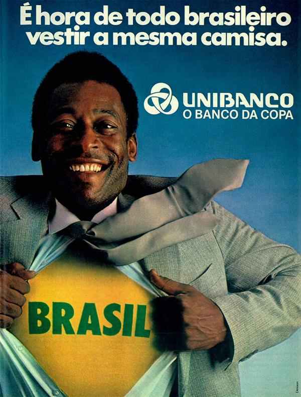 É hora de todo brasileiro vestir a mesma camisa.
Unibanco o Banco da copa