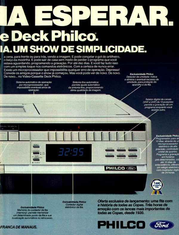 Video-cassete Deck Philco