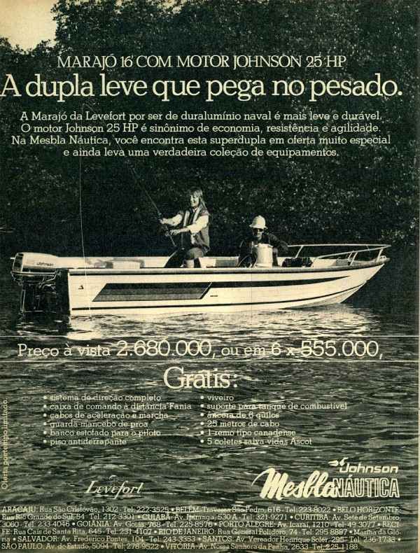 Marajó 16' com motor Johnson 25 HP