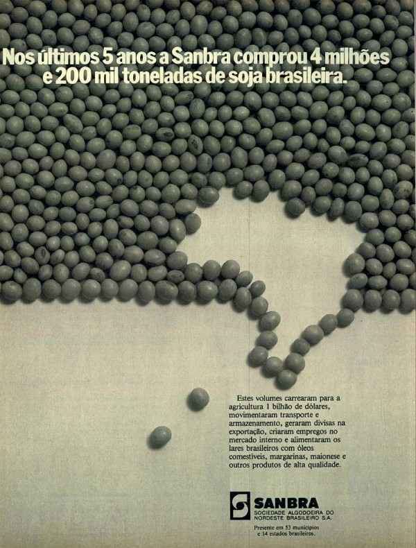 Nos últimos 5 anos a Sanbra comprou 4 milhões e 200 mil toneladas de soja brasileira