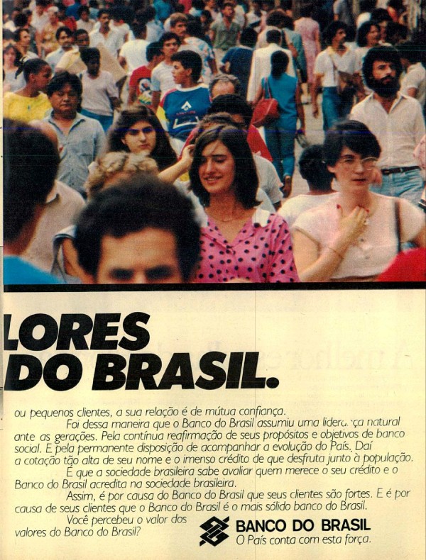 OS VALORES DO BANCO DO BRASIL.