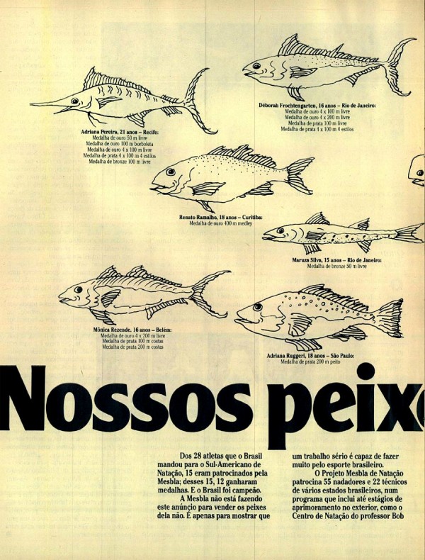 Nossos peixes voadores.