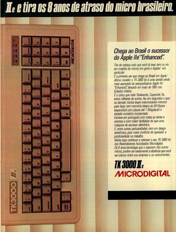 A Microdigital lança o TK 3000 IIe e tira os 8 anos de atraso do micro brasileiro.