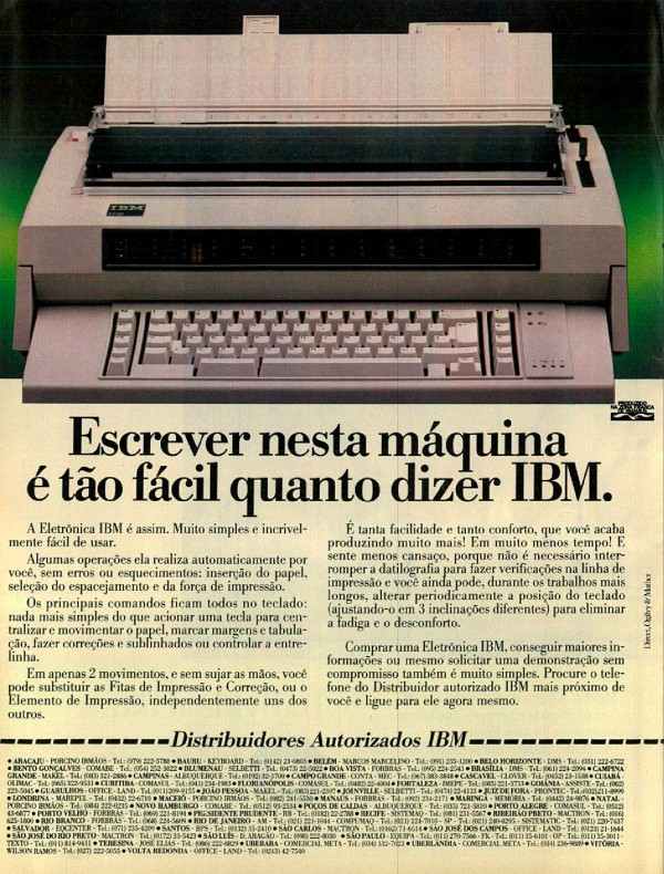 Máquina de Escrever Eletrônica IBM