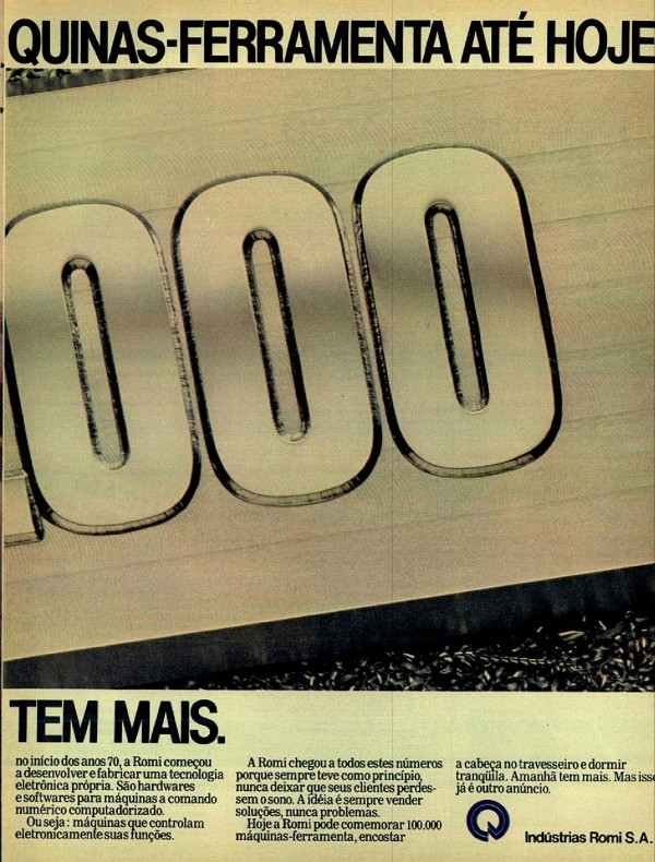 A ROMI FABRICOU CEM MIL MÁQUINAS-FERRAMENTA ATÉ HOJE. AMANHÃ TEM MAIS.