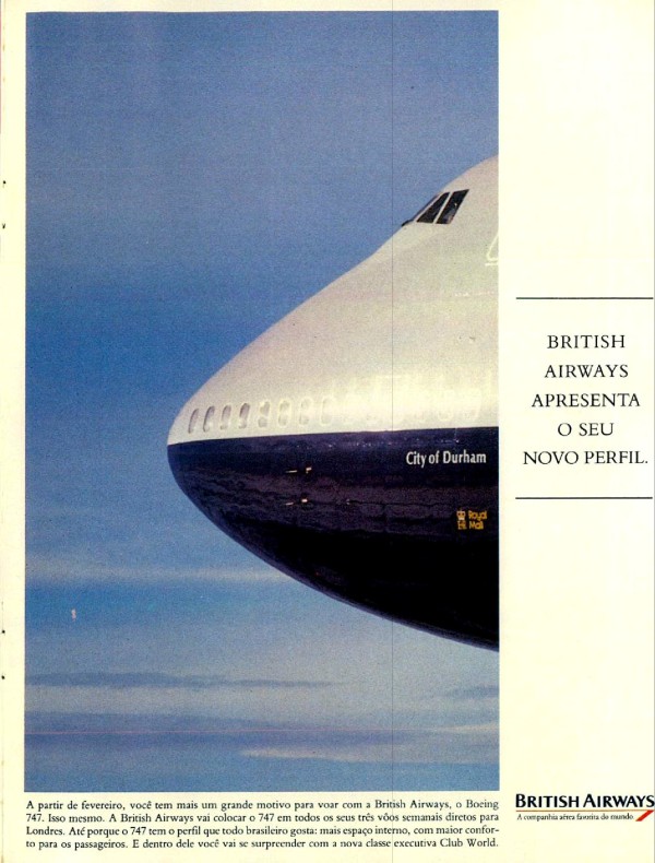 BRITISH AIRWAYS APRESENTA O SEU NOVO PERFIL.