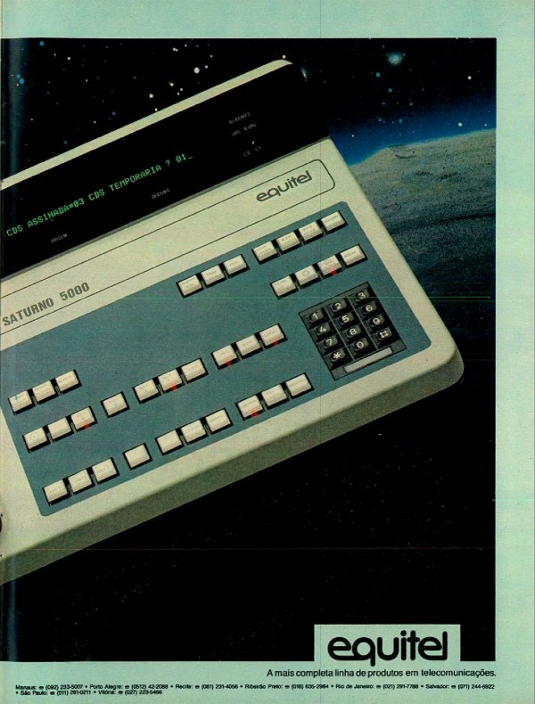 Saturno 5000. O sistema digital de comunicação que integra voz, texto, dados e imagens numa única rede.
