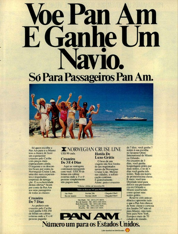 Voe Pan Am E Ganhe Um Navio. Só Para Passageiros Pan Am.