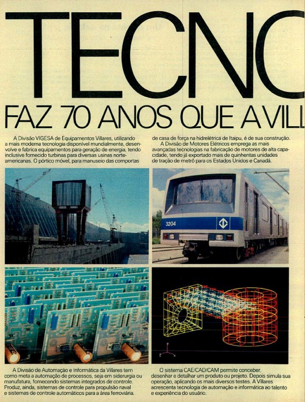 TECNOLOGIA FAZ 70 ANOS QUE A VILLARES SÓ PENSA NISSO.