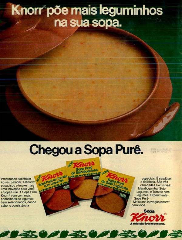 Knorr põe mais leguminhos na sua sopa. Chegou a Sopa Purê.