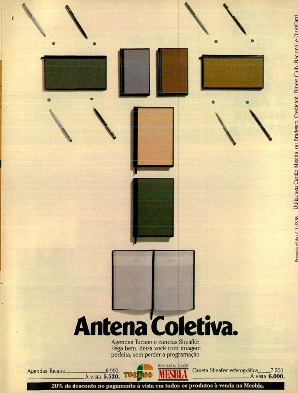 Computador de Bolso. Antena Coletiva. Relógio com Memória.