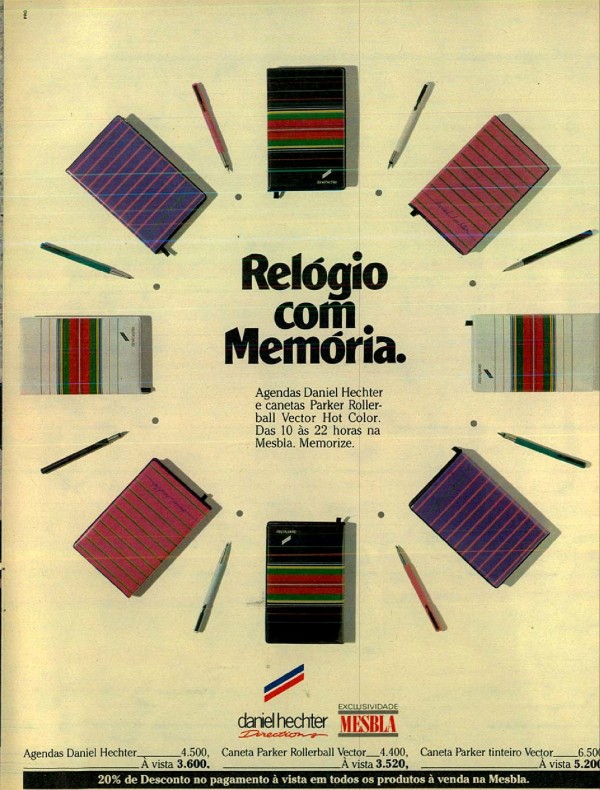 Computador de Bolso. Antena Coletiva. Relógio com Memória.