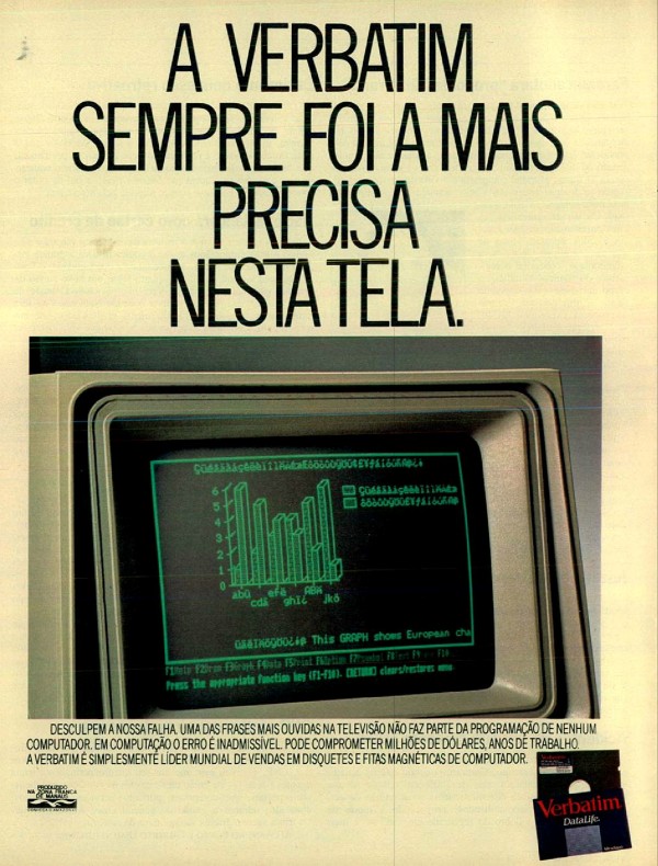 A VERBATIM SEMPRE FOI A MAIS PRECISA NESTA TELA. E AGORA VAI SER A MAIS PRECISA NESTA.