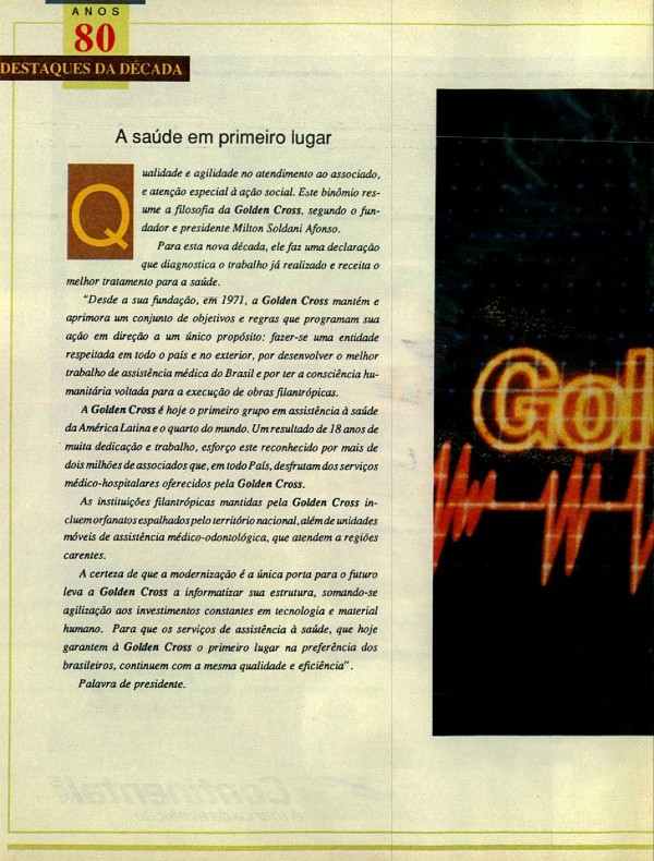 A saúde em primeiro lugar