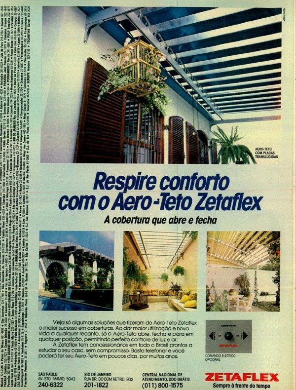 Respire conforto com o Aero-Teto Zetaflex