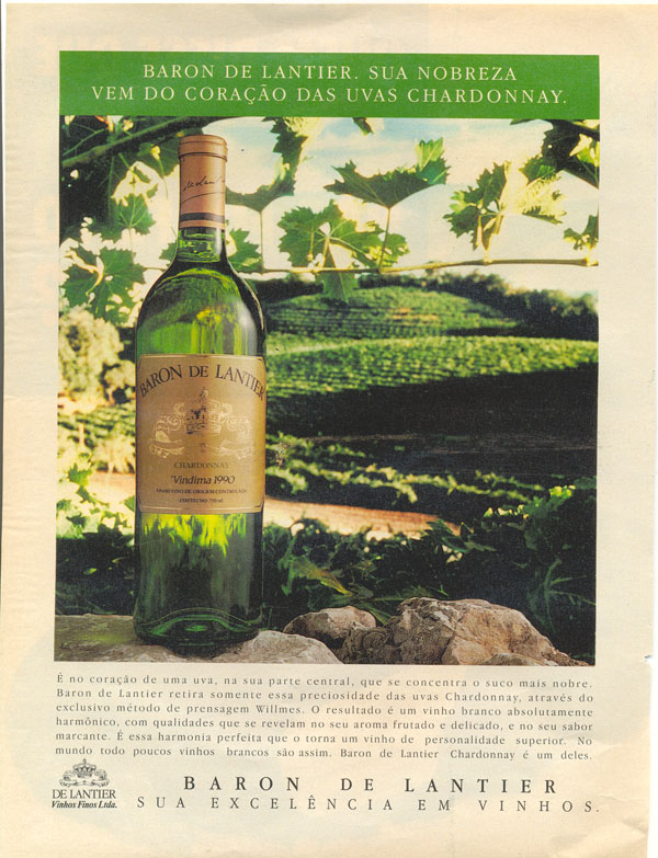 Baron de Lantier, sua excelência em vinhos.