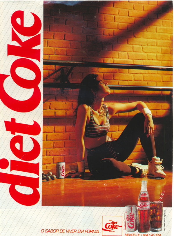 Diet Coke. Menos de uma caloria.