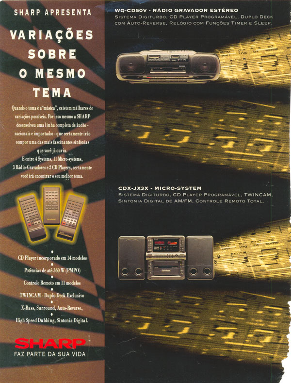 Linha de audio-nacionais e importados.