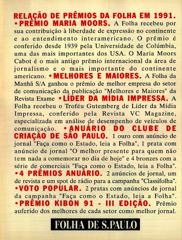 A Folha deseja que 92 seja bem diferente de 91. Mas não muito.