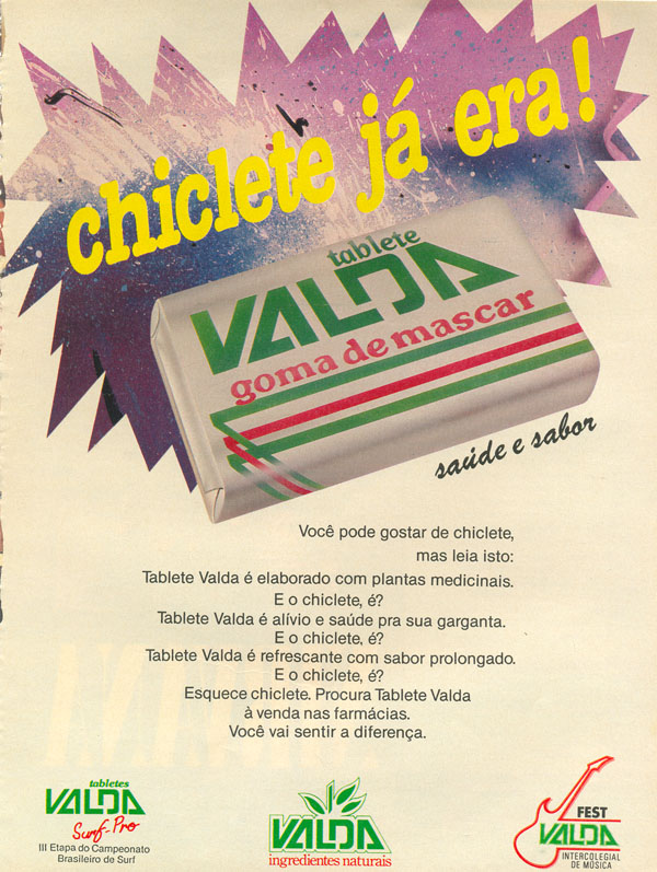 Tablete Valda goma de mascar