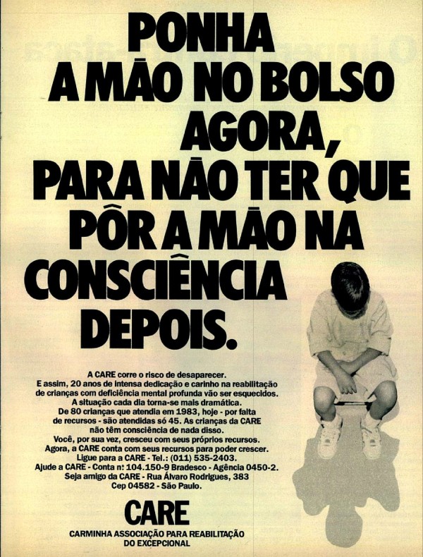 PONHA A MÃO NO BOLSO AGORA, PARA NÃO TER QUE PÔR A MÃO NA CONSCIÊNCIA DEPOIS.