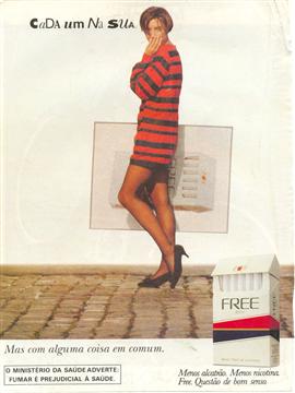 Free Box, menos alcatrão. Menos nicotina. Free. Questão de bom senso.