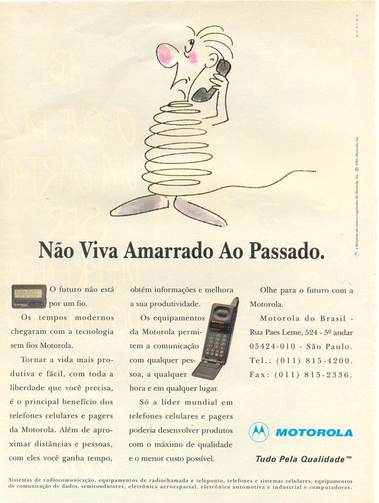 Telefones Celulares e Pagers da Motorola.
