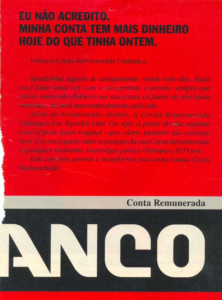 Conta Remunerada Unibanco
